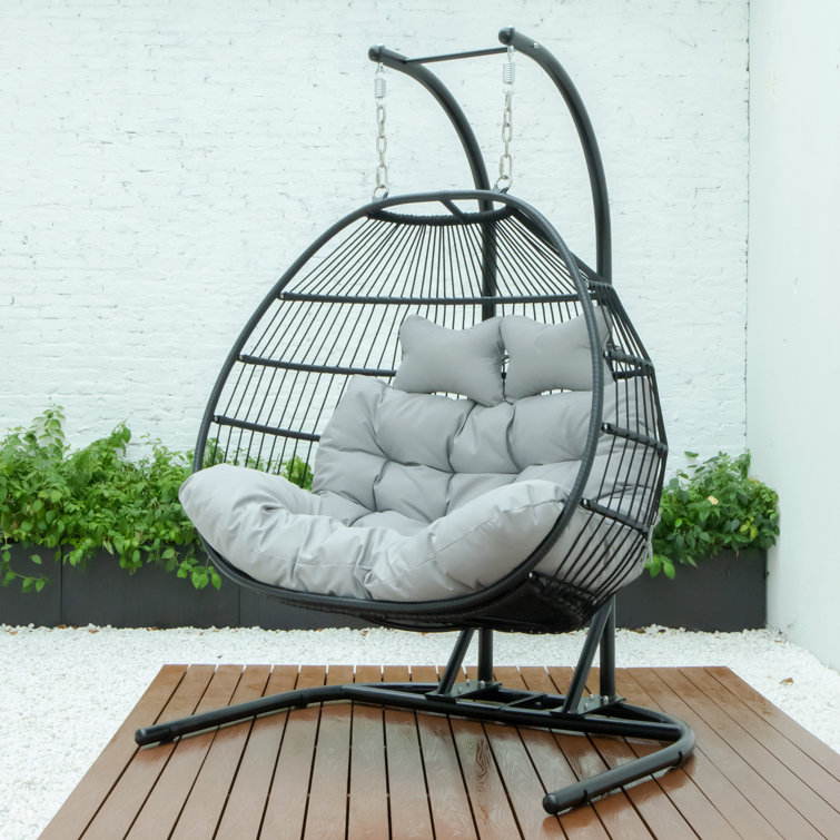 Bloomsbury Market Hightsville Double Swing Chair with Stand Wayfair.co.uk